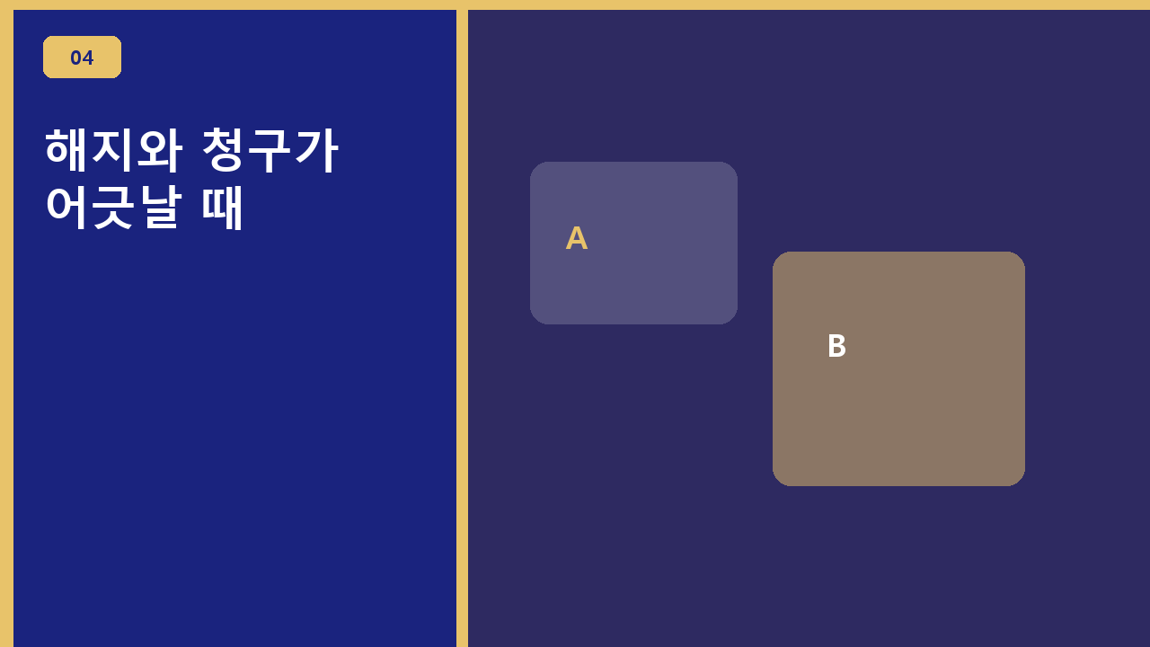 해지와 청구가 어긋날 때
